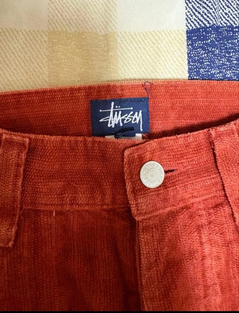 90s〜00s Stussy オレンジ コーデュロイ ワイドパンツ