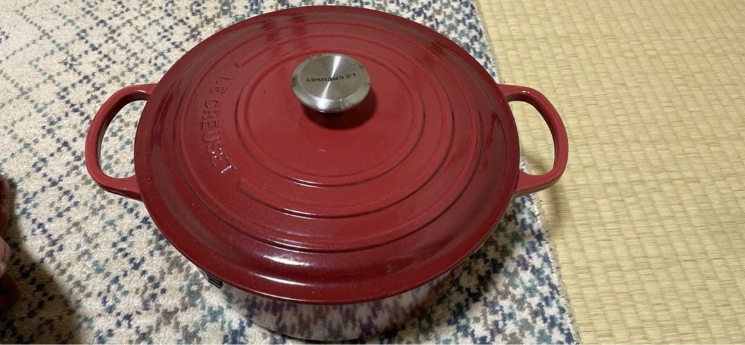 LE CREUSET 鋳鉄 両手鍋 レッド 約28cm