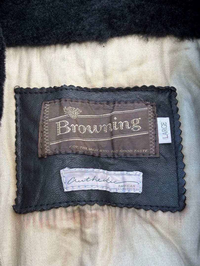 古着 BROWNING ブローニング 本革 フライトジャケット メンズ L