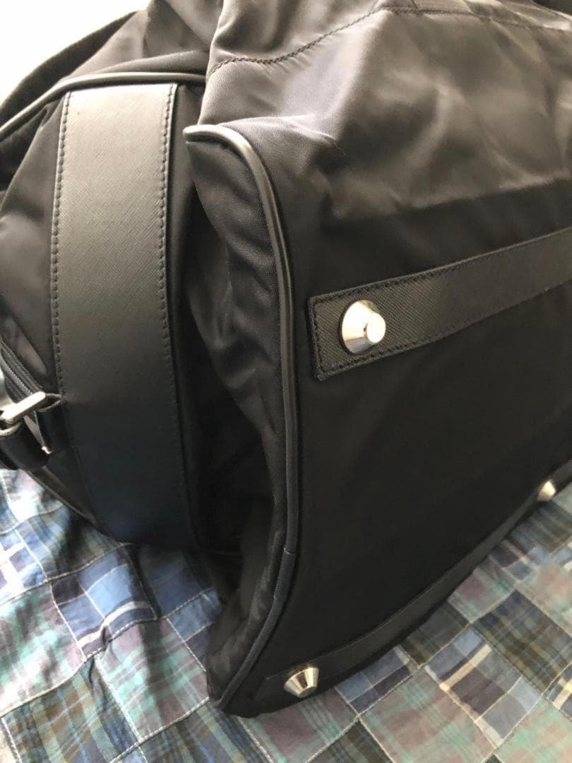 PRADA プラダ ボストンバッグ ナイロン レザー 黒 ブラック V70