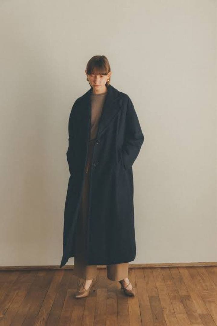 CLANE WOOL DOWN LONG COATダウンコートネイビー　クラネ
