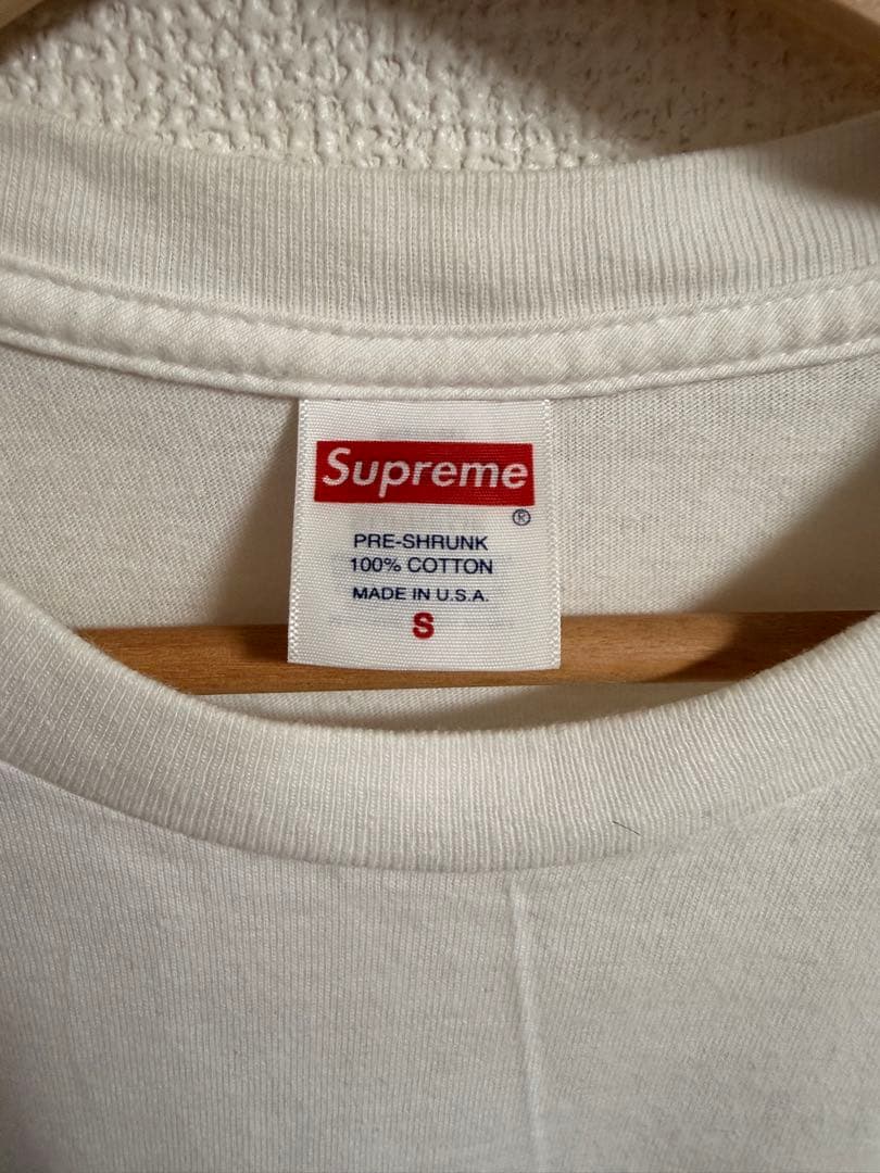 Supreme ロゴプリント Tシャツ Sサイズ ホワイト