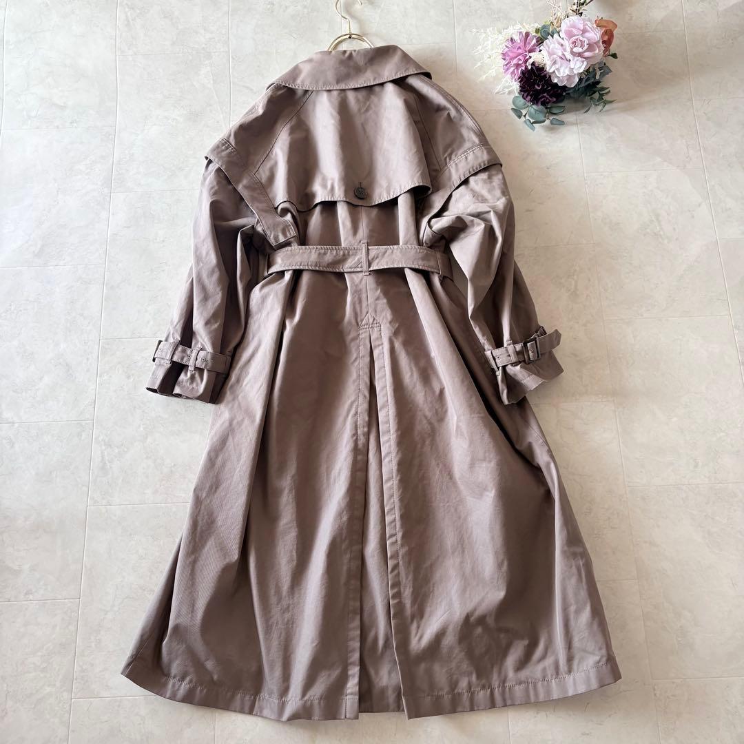 NO.7-138 LOUNIE 2wayトレンチコート　ジレ　ロング　カーキ38