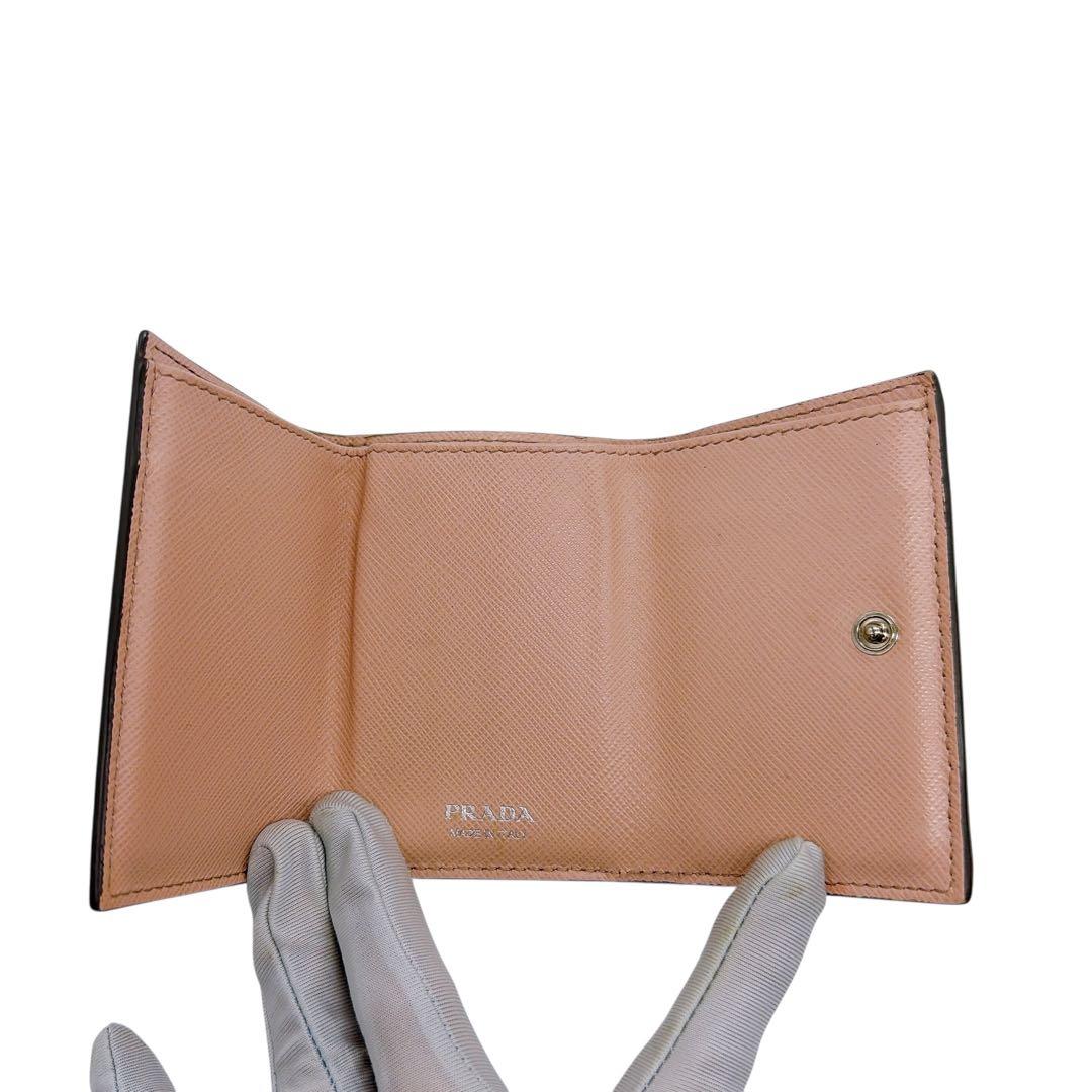 プラダ 1MH021 サフィアーノ 三つ折り財布 PRADA 美品 早い者勝ち