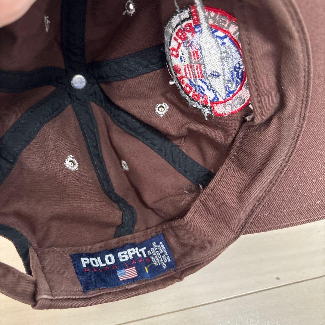 希少　Polo Sport cap ブラウンキャップ　ヘリコプター