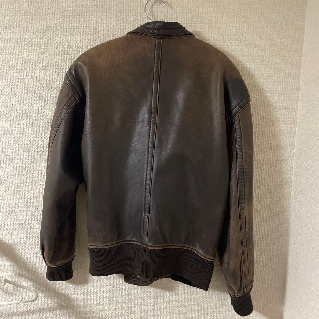 80's Giorgio Armani ダークブラウン レザージャケット