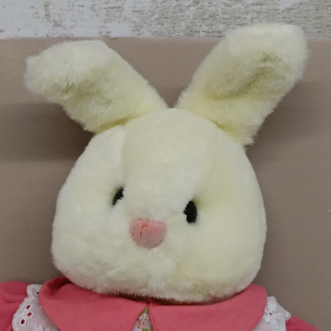 L404 ドリームランドからの贈りもの うさぎぬいぐるみ 昭和レトロ うさぎさん