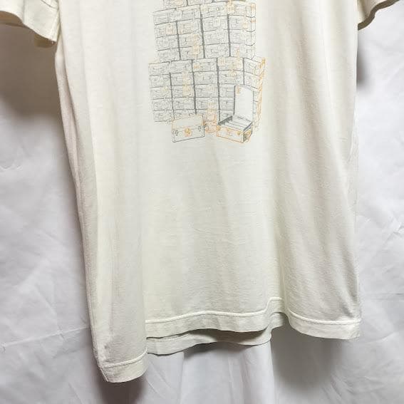 ルイヴィトン Tシャツ トランク柄 クリーム色 Mサイズ