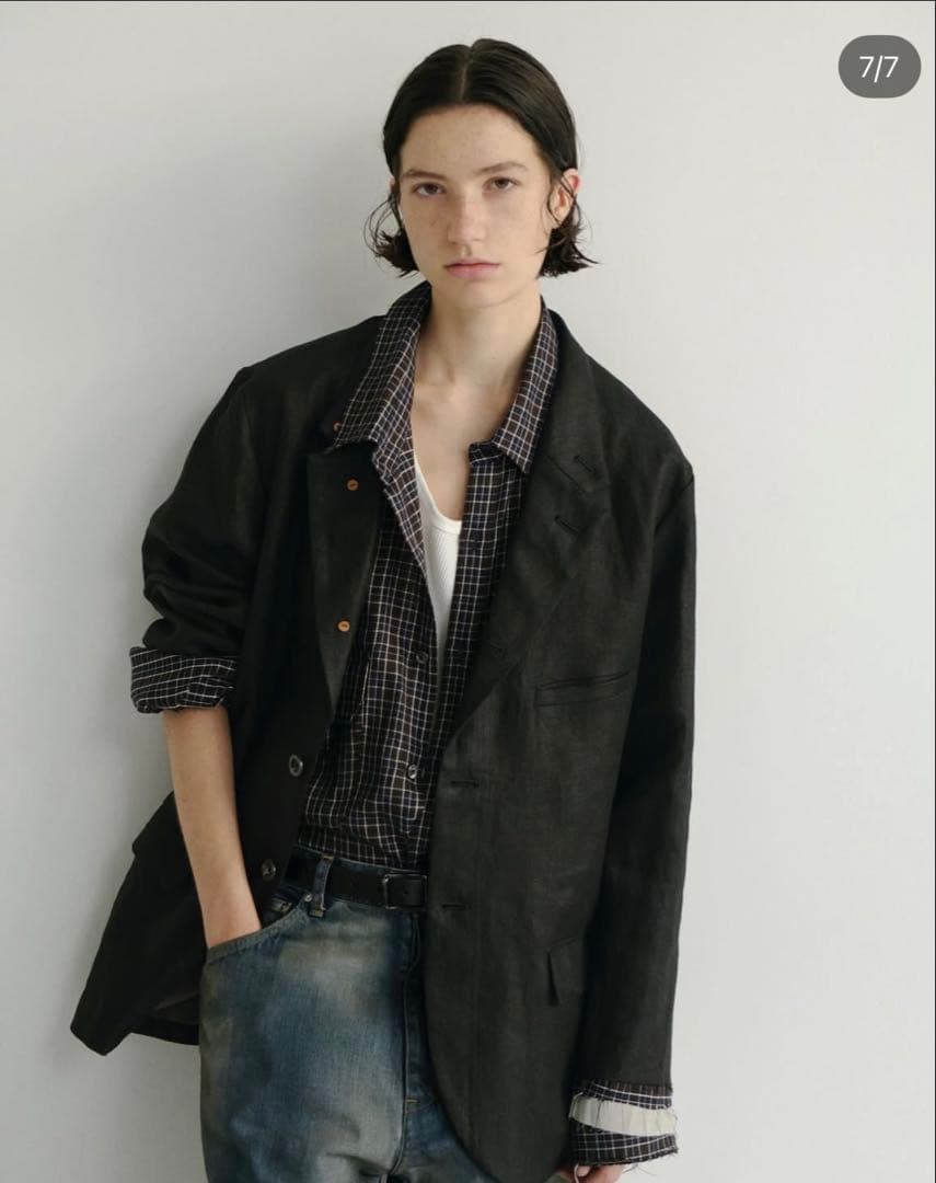 ジャケット・アウター LAYERED TAILORED JACKET(BLACK) S