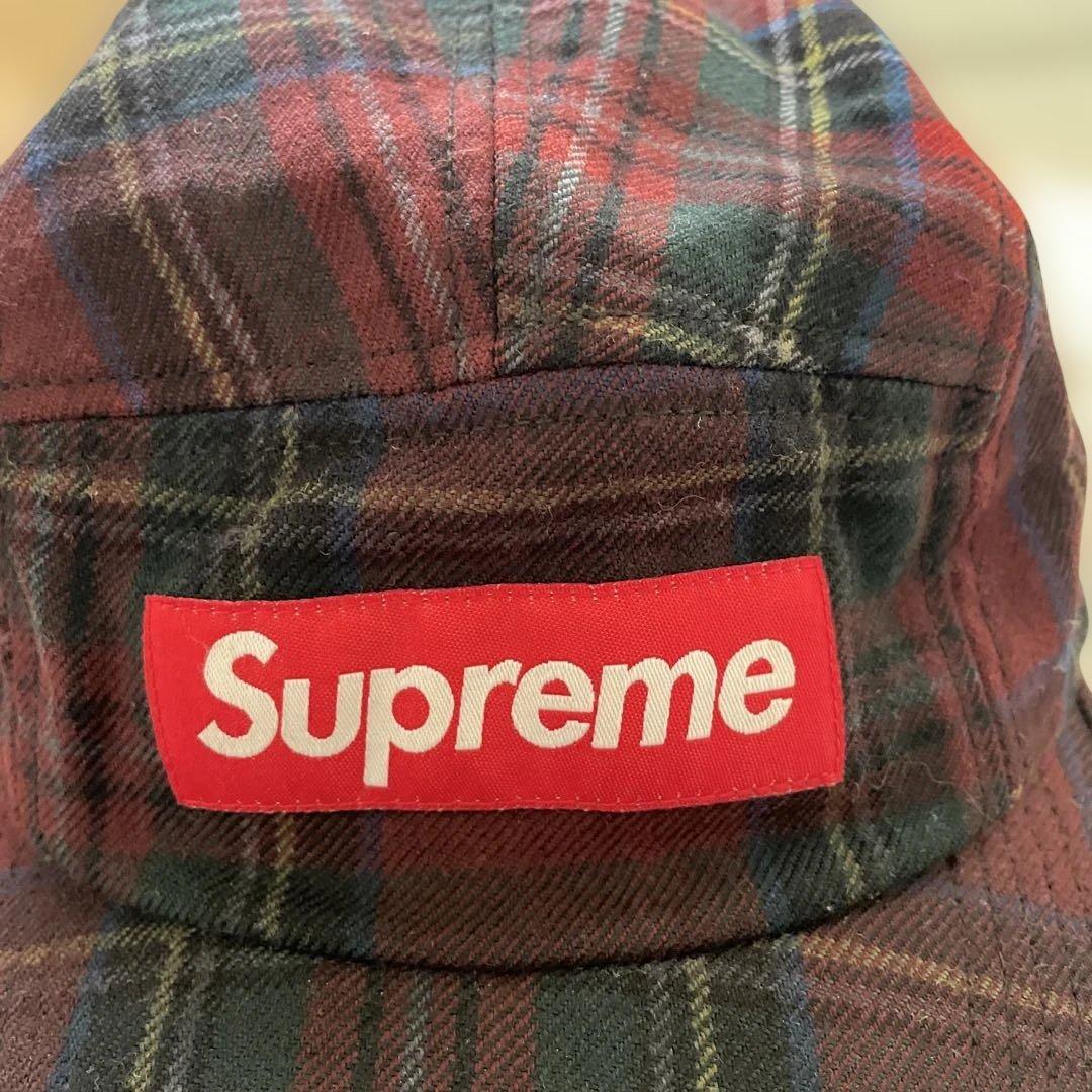 Supreme チェック柄キャップ