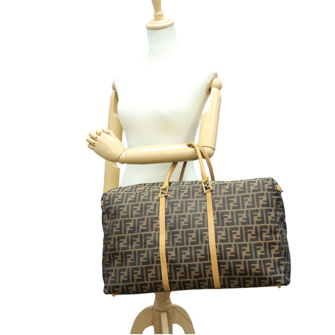 美品 FENDI フェンディ ボストンバッグ ズッカ柄 総柄 大容量 FF金具