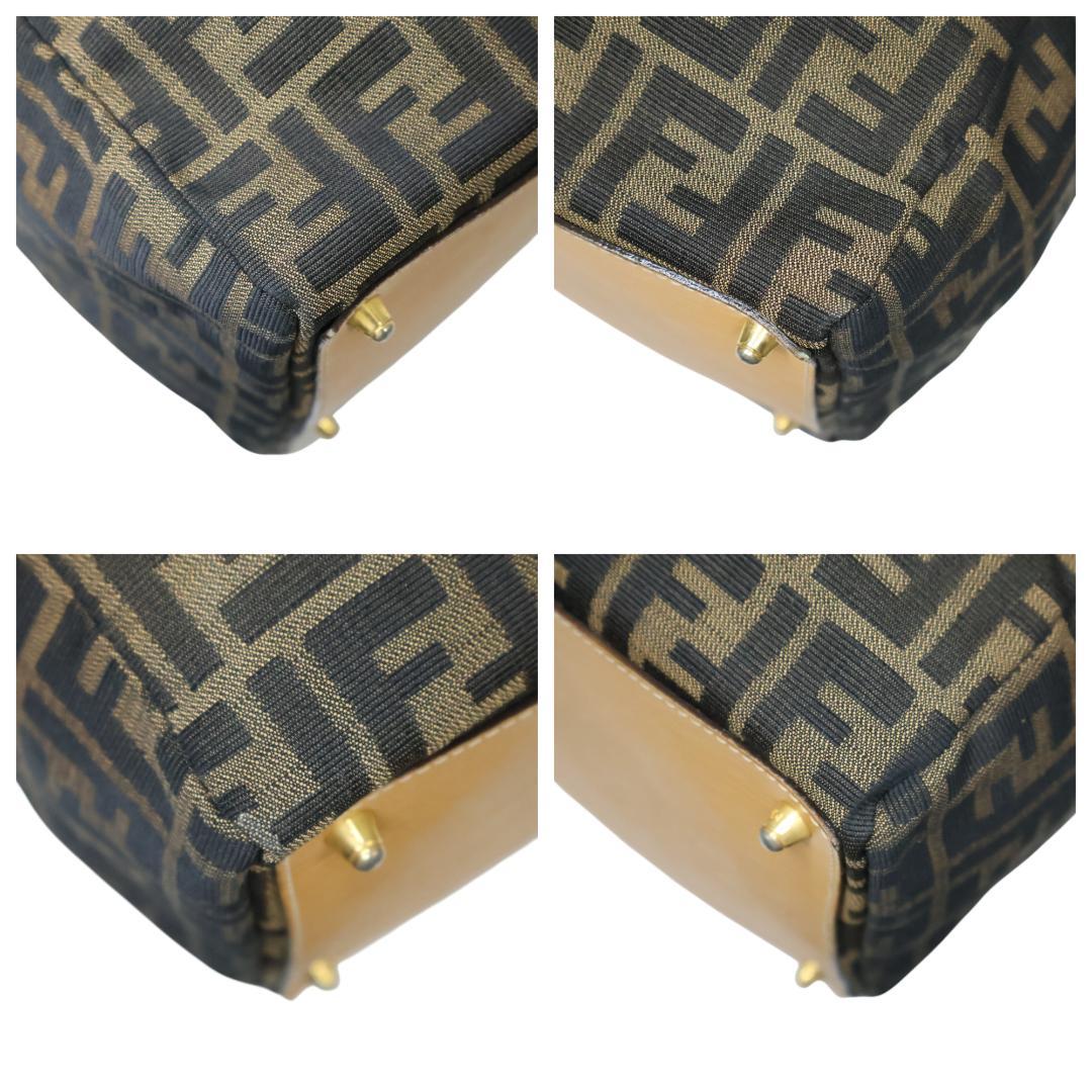 美品 FENDI フェンディ ボストンバッグ ズッカ柄 総柄 大容量 FF金具