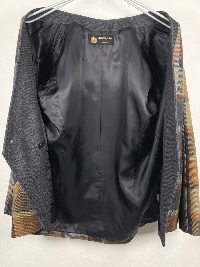245 【美品】HARDY AMIES テーラードジャケット ウール XL