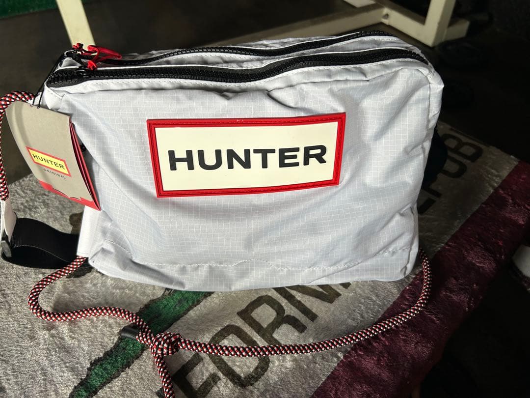HUNTER ナイロンバッグ ホワイト