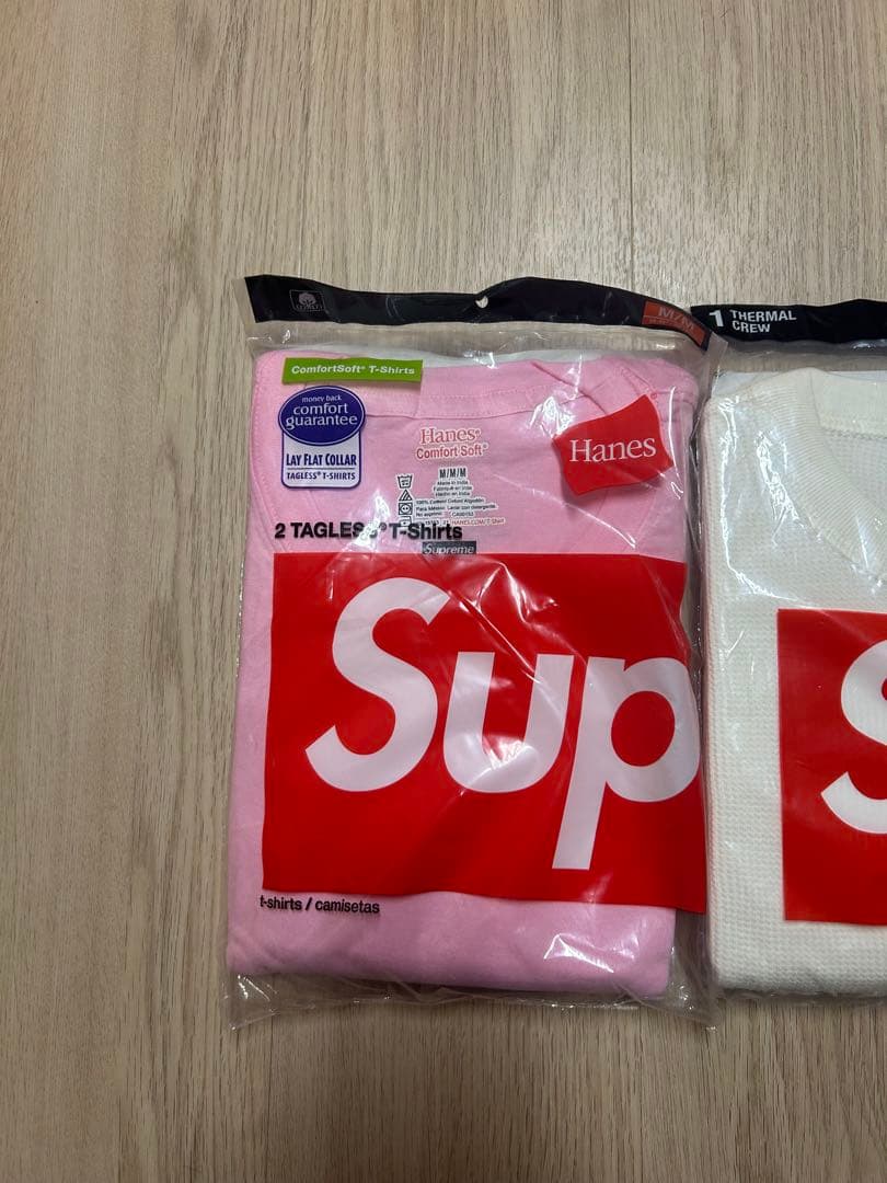 【新品・未使用】Supreme/Hanes Thermal Crew / Ｍ