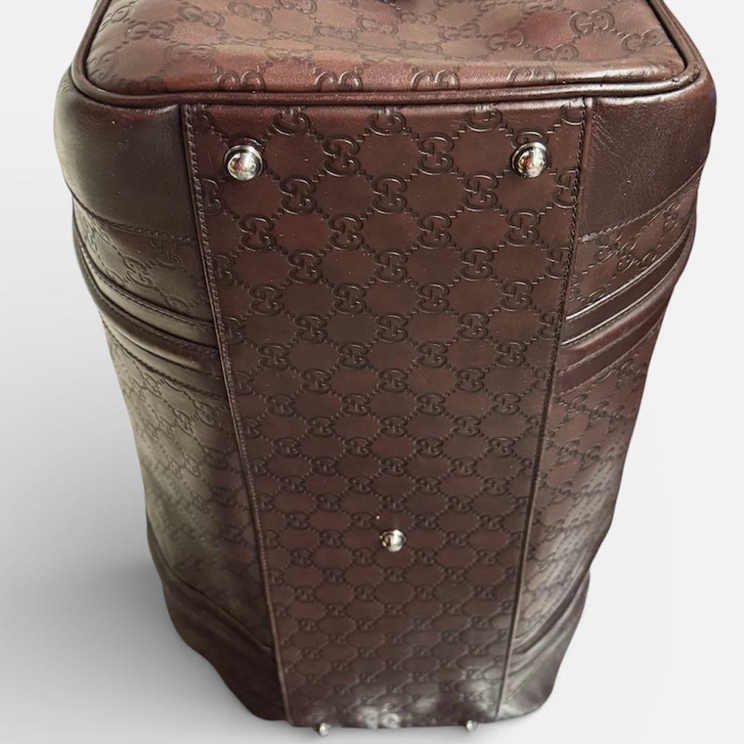 レア美品✧GUCCI ボストンバッグ 本革オールシマレザー 大容量34L鍵付