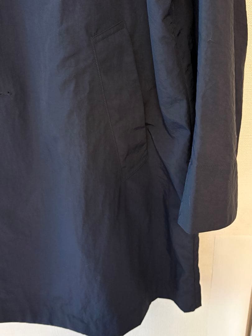 【美品】DANTON ナイロンタッサー ドルマンスリーブコート ネイビー