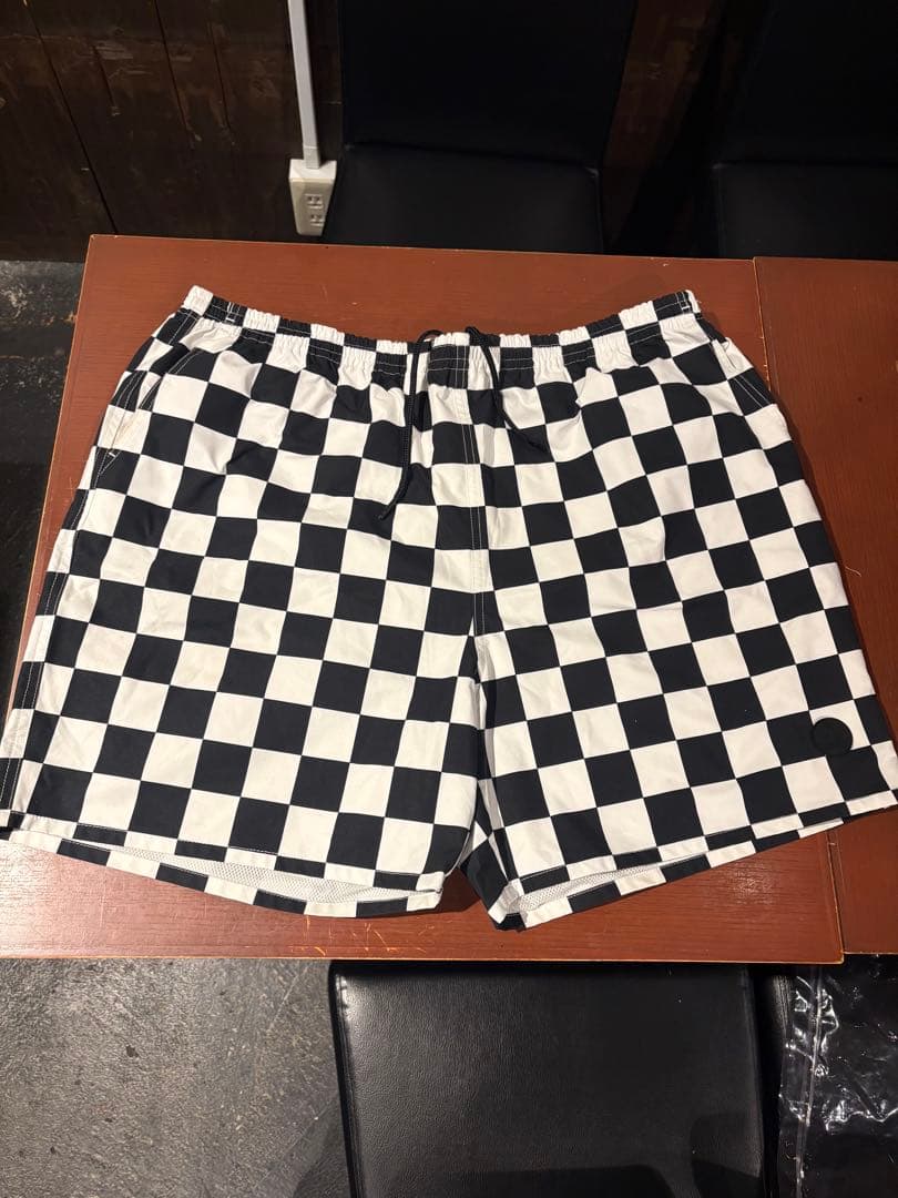 FR2GOLF チェック柄ショートパンツ ブラック×ホワイト