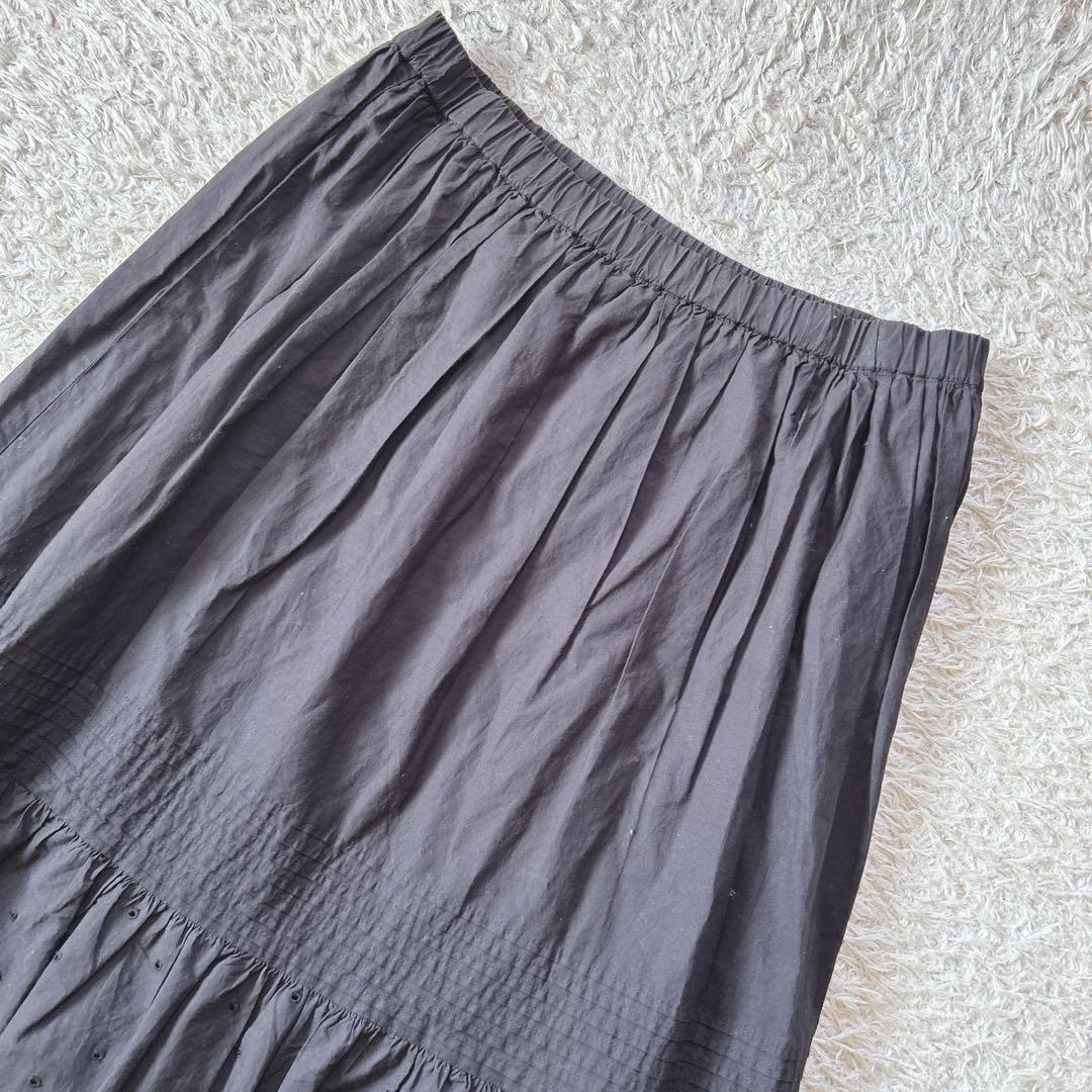 Spick&Span♦︎エンブロイダリーレーススカート　ブラック