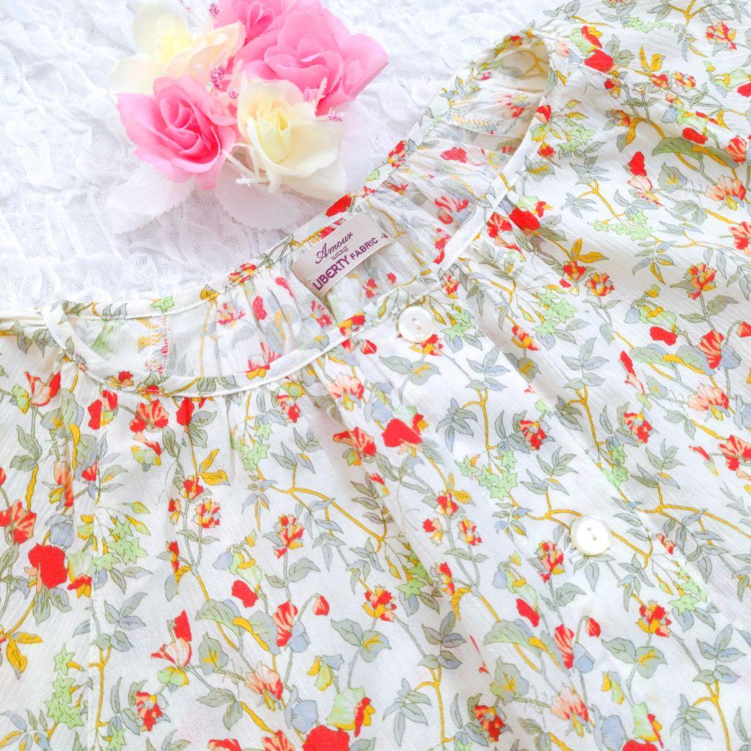 【美品】Amour LIBERTY fabric　ルームウェア　パジャマ　半袖