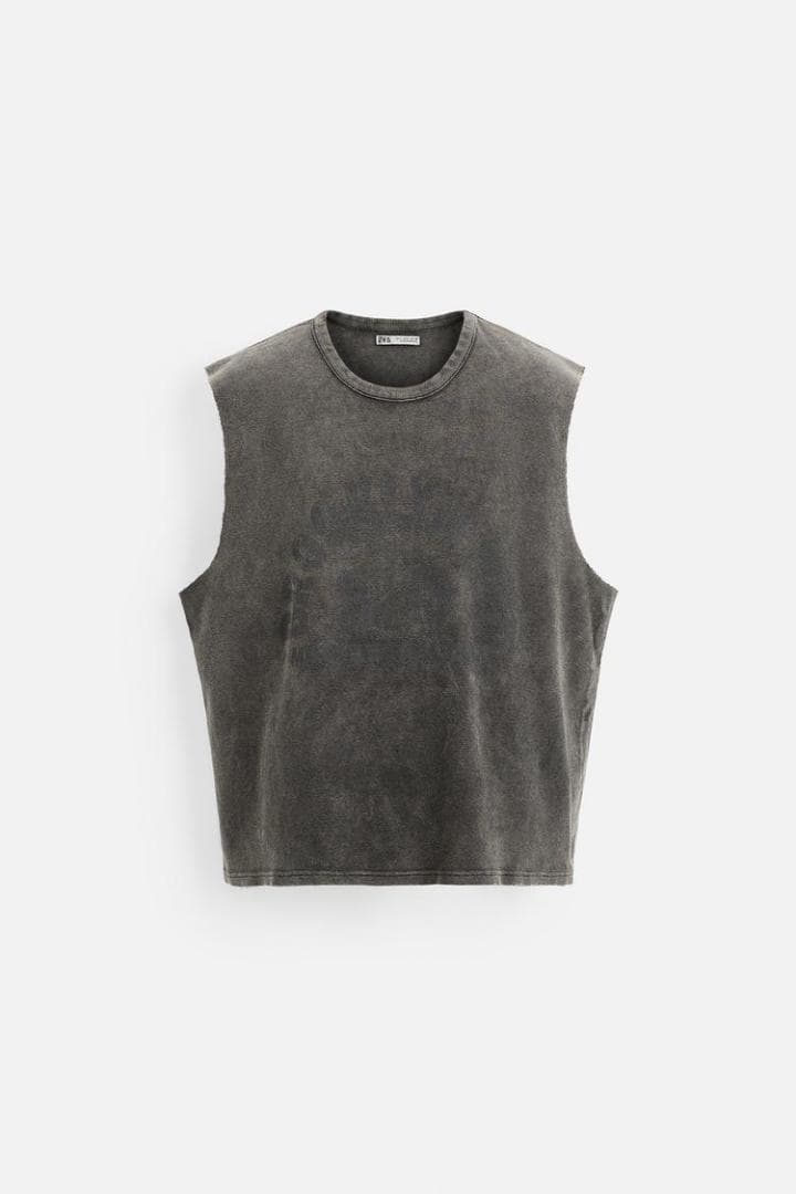 ZARA ザラ コントラストプリント ニットTシャツ Lサイズ 完売品