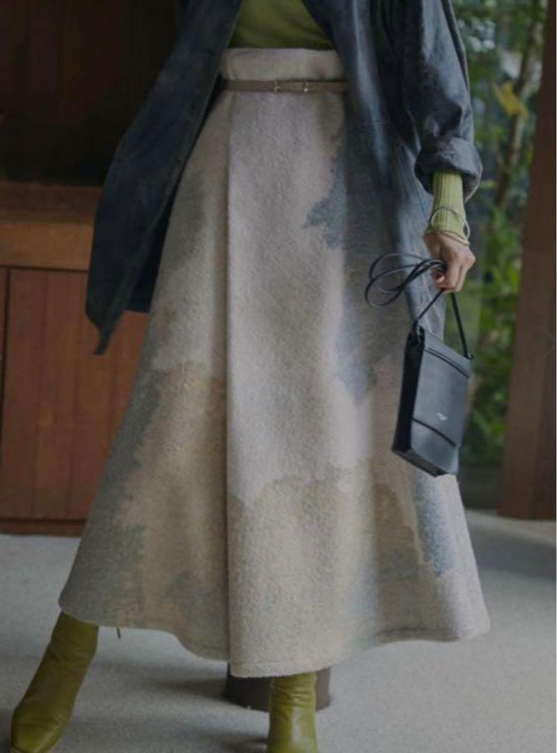 値下げ新品AMERI ANDREA ABSTRACT PAINT SKIRT