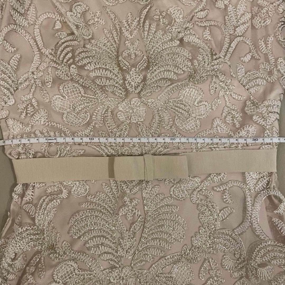 美品 TADASHI SHOJI シンメトリーレース フレアーワンピース