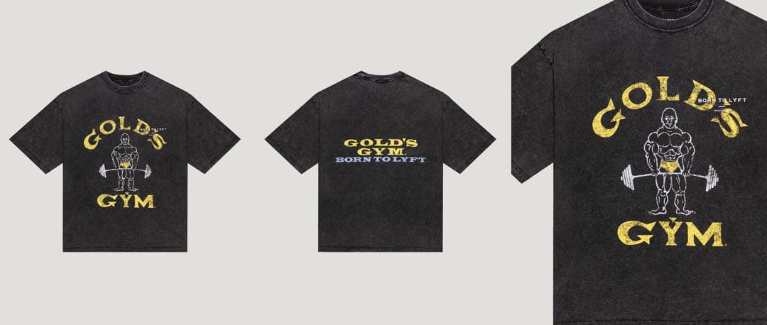 【Sサイズ】LÝFT × GOLD'S GYM LOGO BIG T-SHIRT