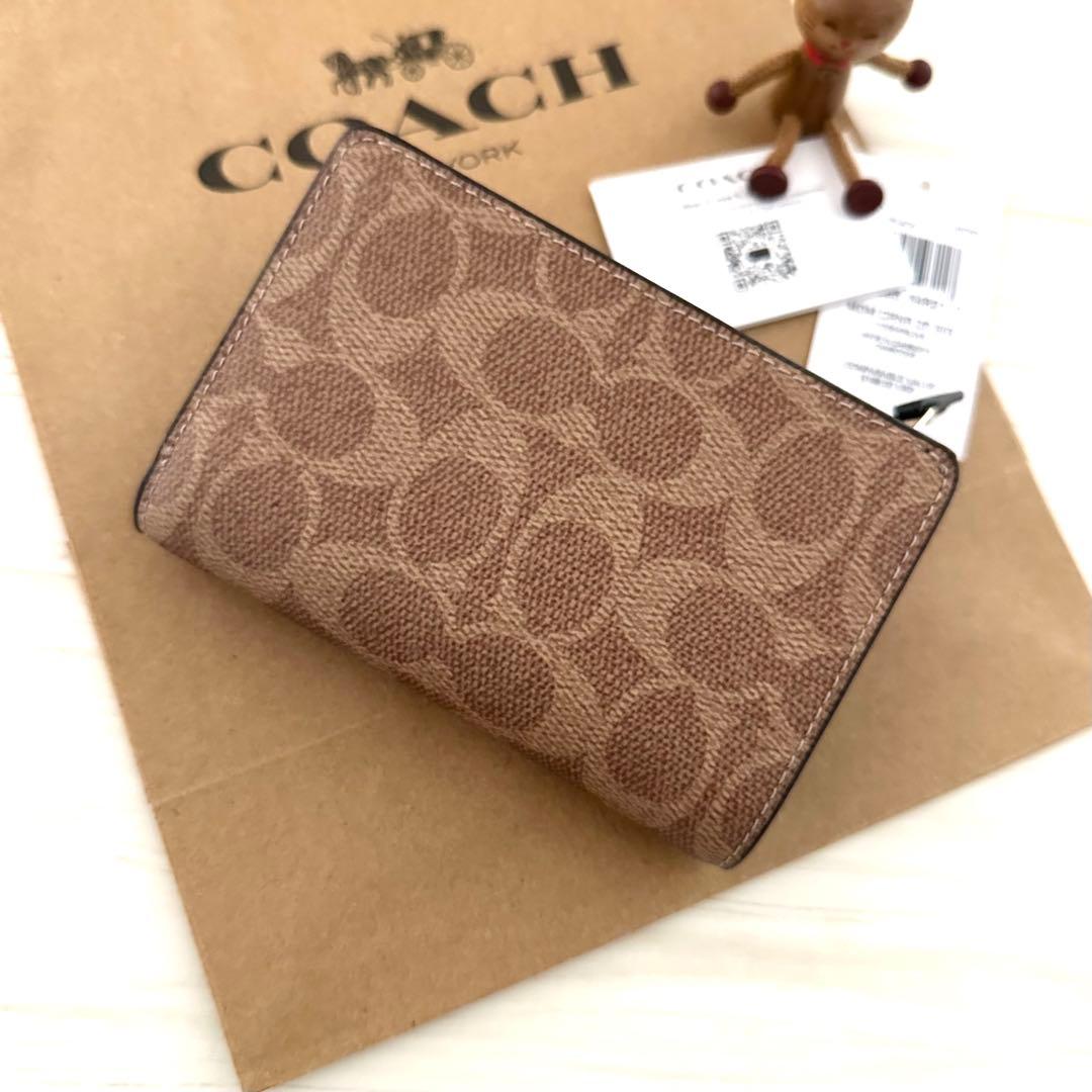 ★ 新品　COACH　コーチ 財布 折り財布　２つ折り財布 ブラック