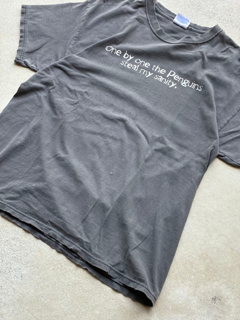90s フェードTシャツ　メッセージTシャツ