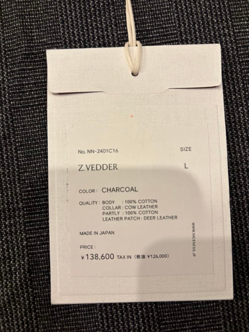 K*i様 売切価格　新品未使用　ナイスネス　Z.VEDDER キャンバスチェック