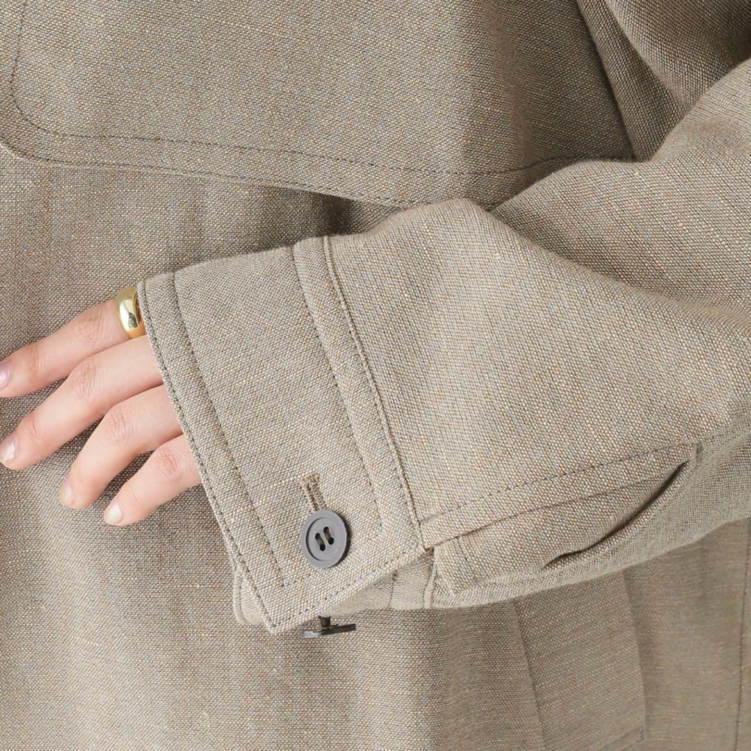 美品　IENA ウールリネン　トレンチコート