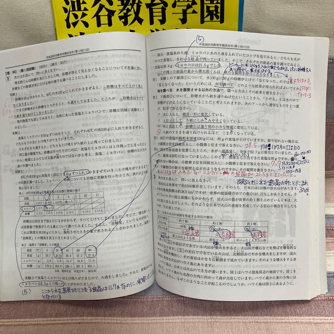 渋谷教育学園渋谷中学校スーパー過去問 2020年〜平成25年度まで全年度