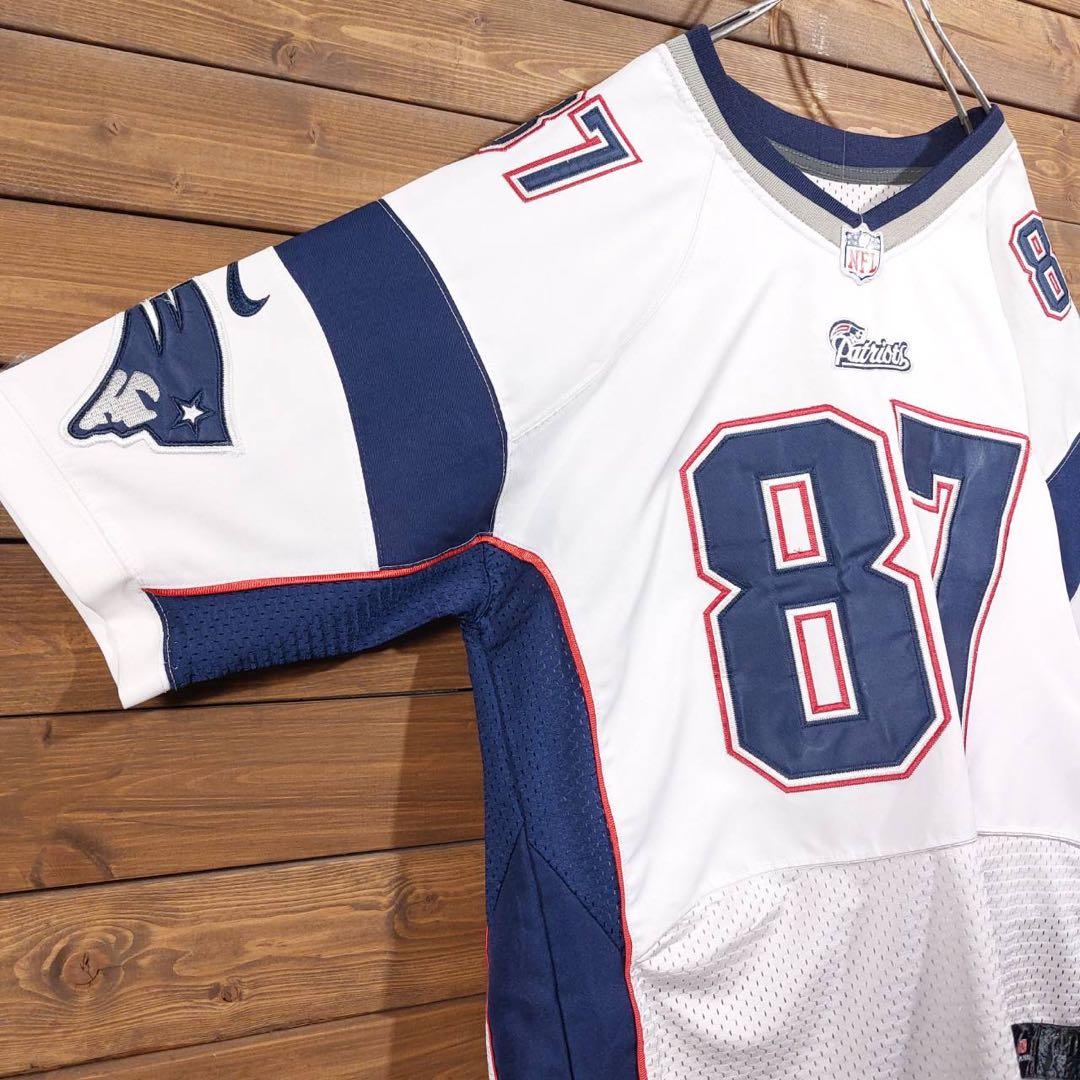 NIKE NFL Patriots ペイトリオッツ アメフト ゲームシャツ L