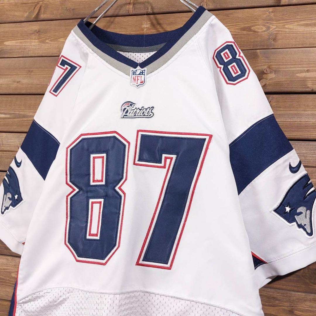 NIKE NFL Patriots ペイトリオッツ アメフト ゲームシャツ L