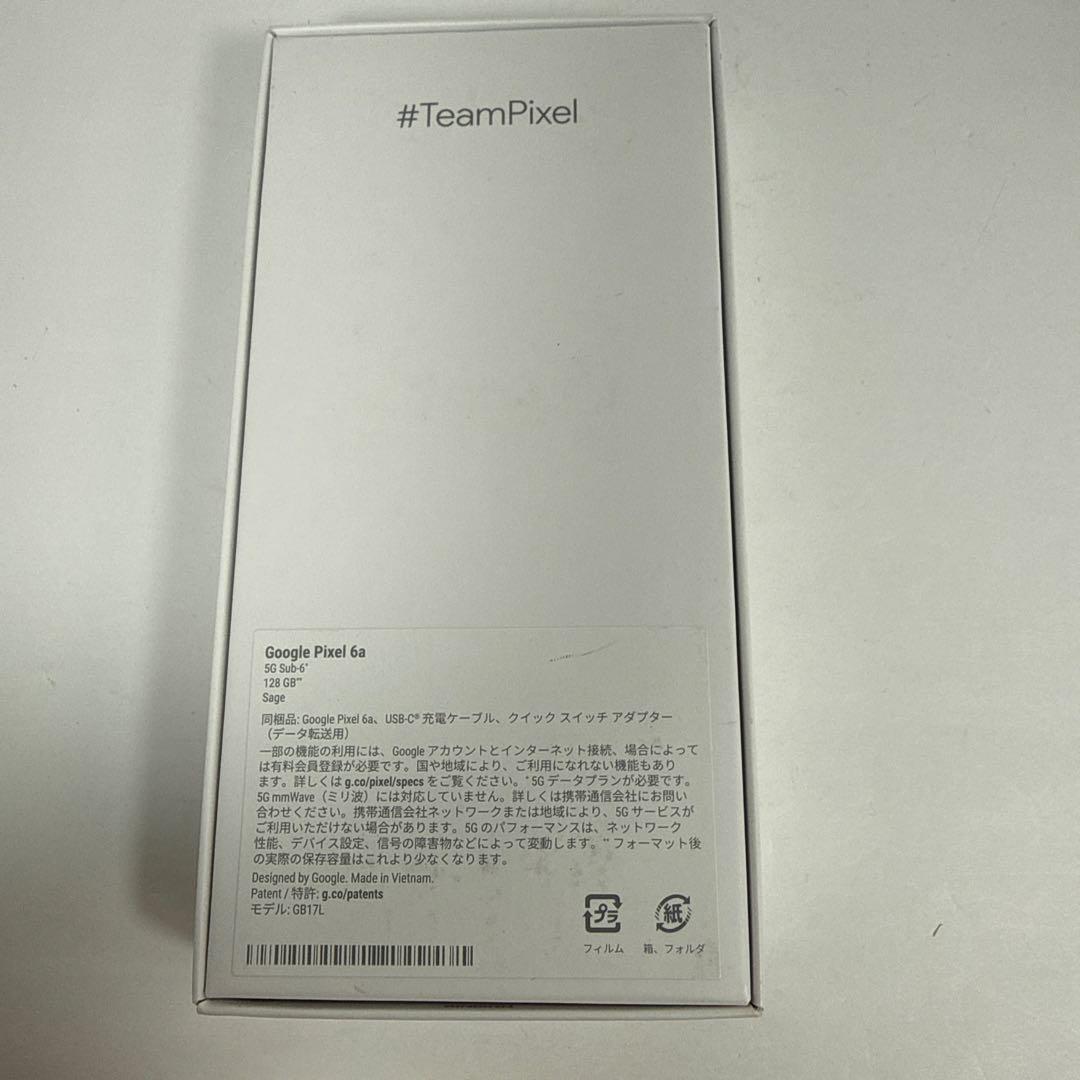 Google pixel 6a SIMフリー ネットワーク〇 セージ