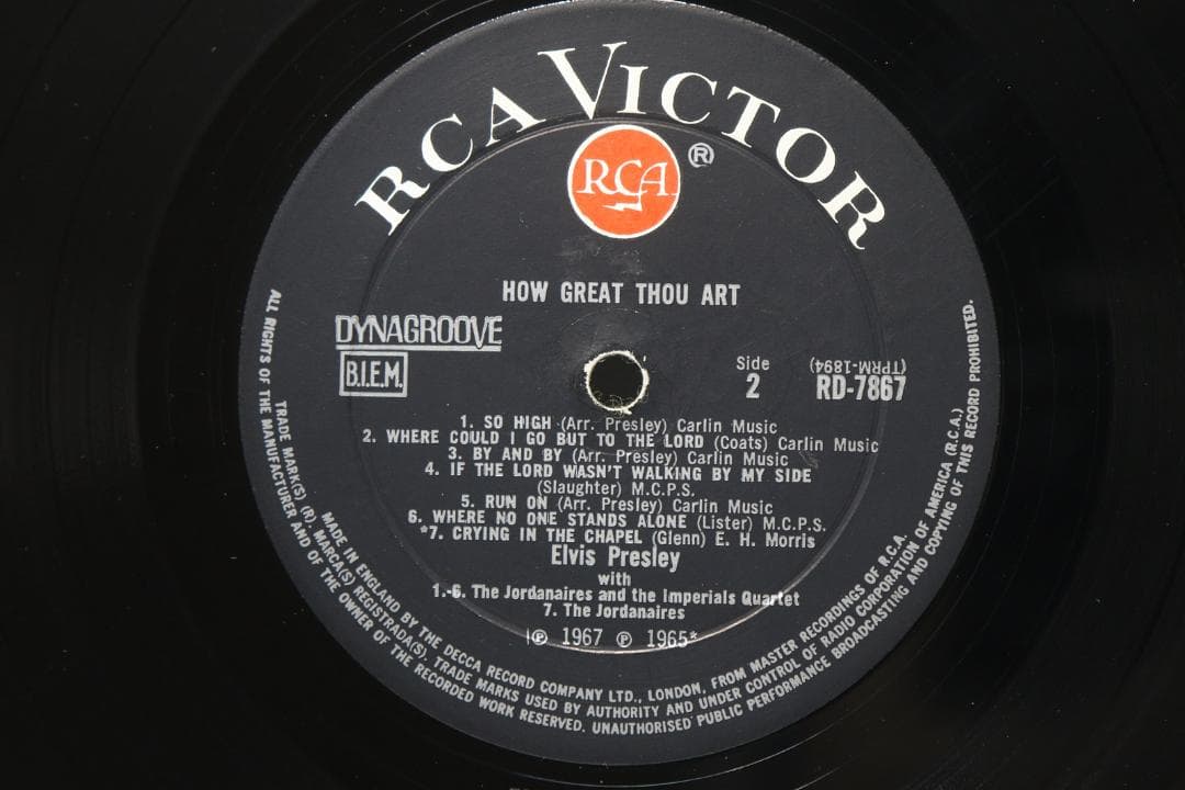 英LP Elvis Presley How Great Thou Art モノ