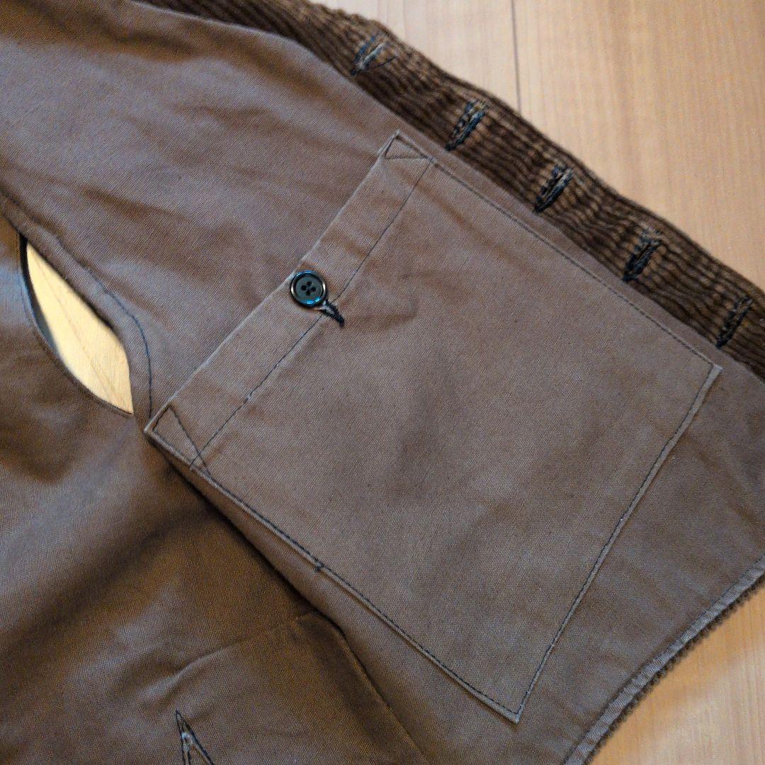 【珍品】40s EURO VINTAGE 太畝コーデュロイベスト 手仕事
