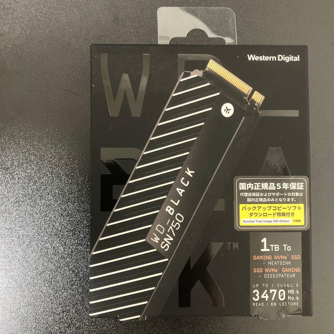 WD_BLACK SN750 1TB NVMe SSD 中古品