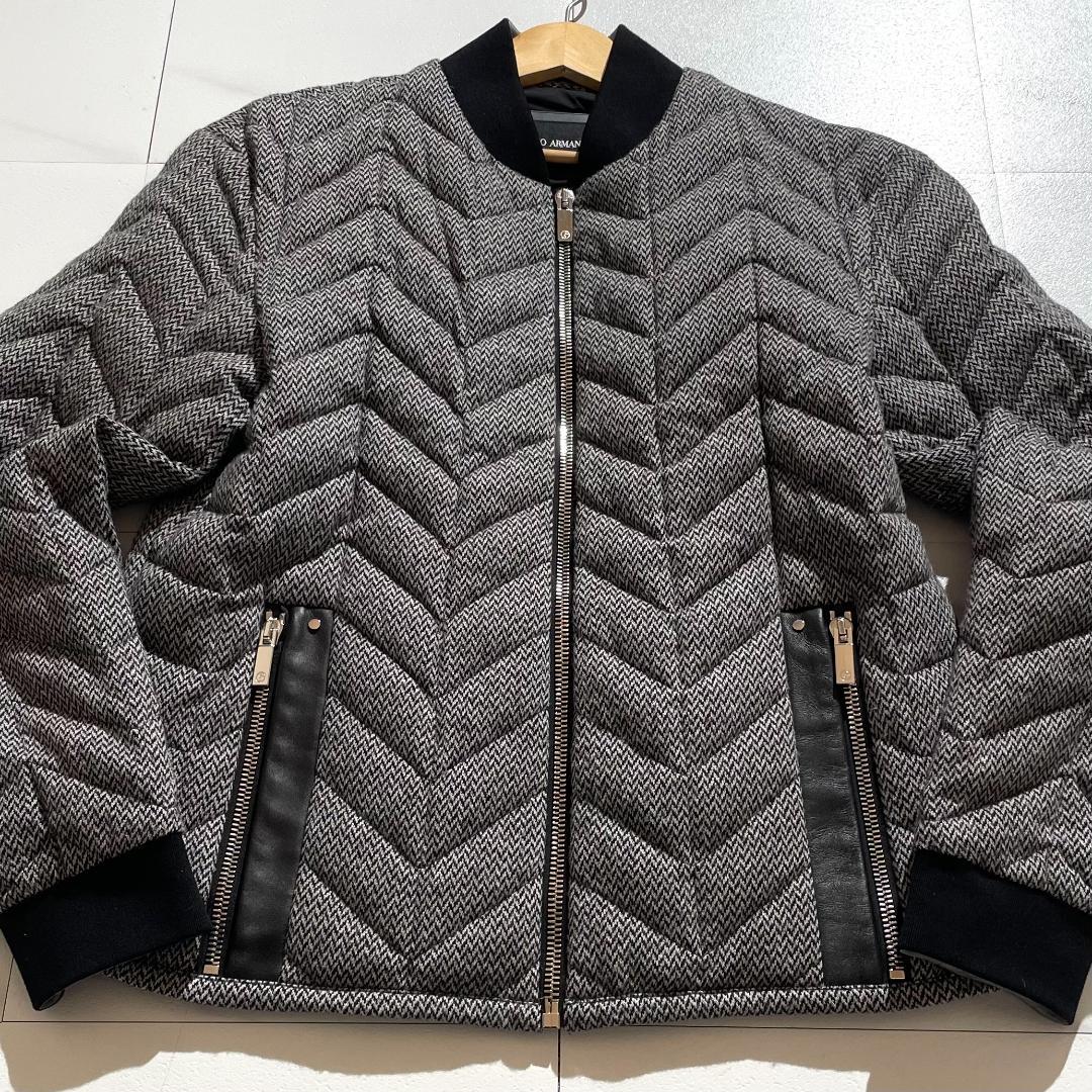 【極美品/カシシル/50】ジョルジオアルマーニ イーグル柄 ジャケット グレー