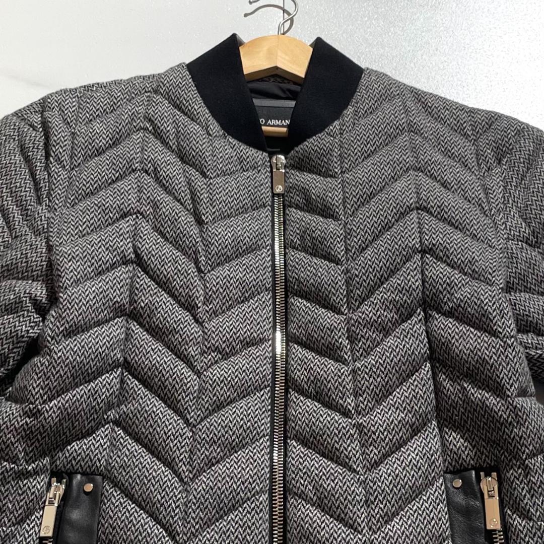 【極美品/カシシル/50】ジョルジオアルマーニ イーグル柄 ジャケット グレー
