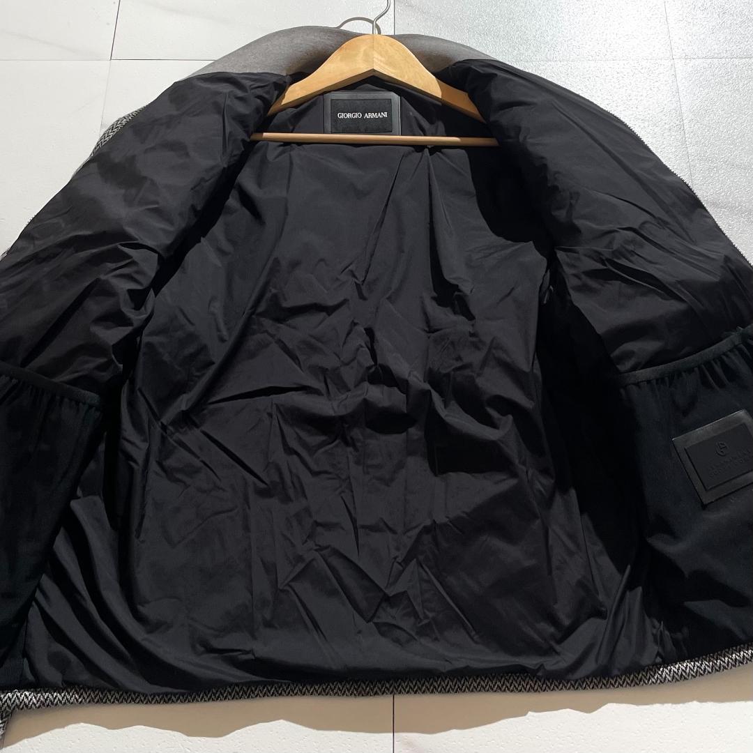 【極美品/カシシル/50】ジョルジオアルマーニ イーグル柄 ジャケット グレー
