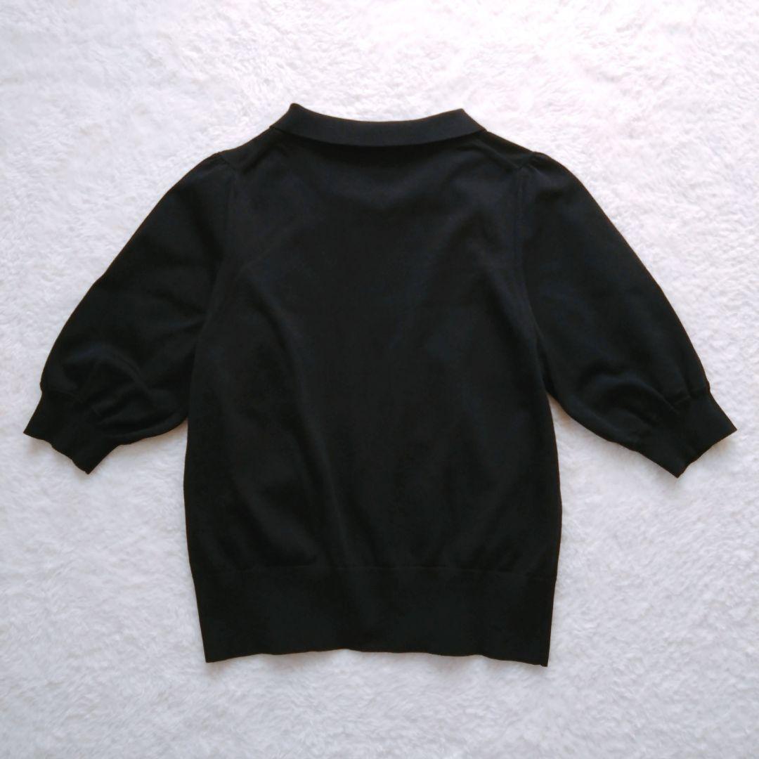 【Hinotori】 アナイ アセテートナイロン天竺ポロ襟プルオーバー