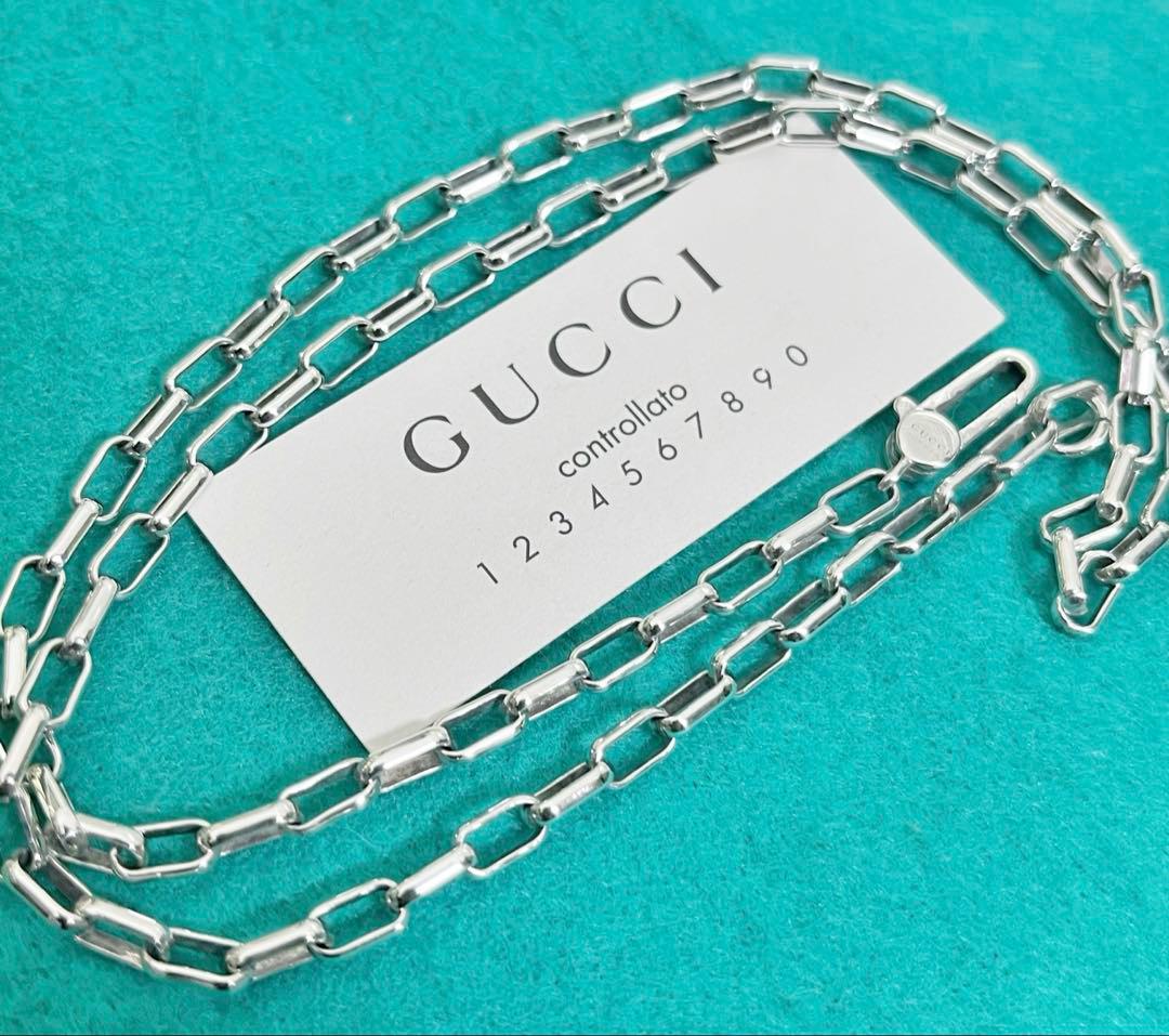 美品　GUCCI 3.8ミリ　シルバー925チェーンネックレス