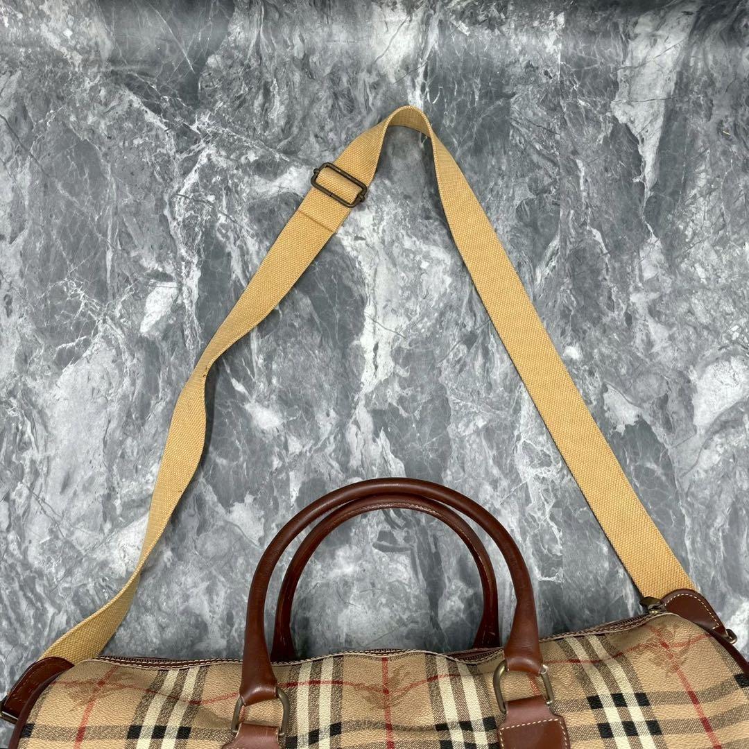 【良品】Burberry バーバリー　ボストンバッグ　ノバチェック　2way