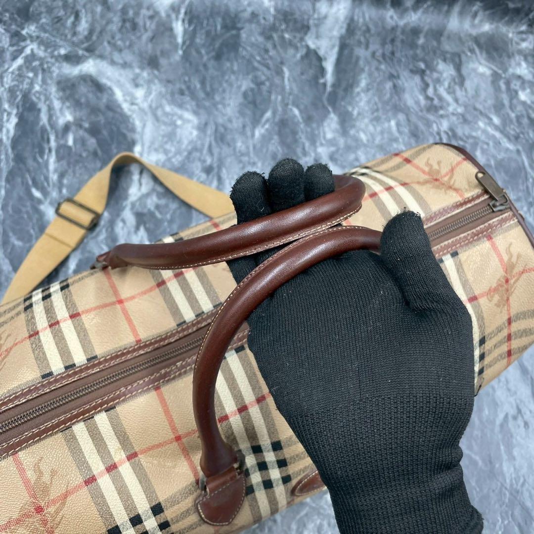 【良品】Burberry バーバリー　ボストンバッグ　ノバチェック　2way