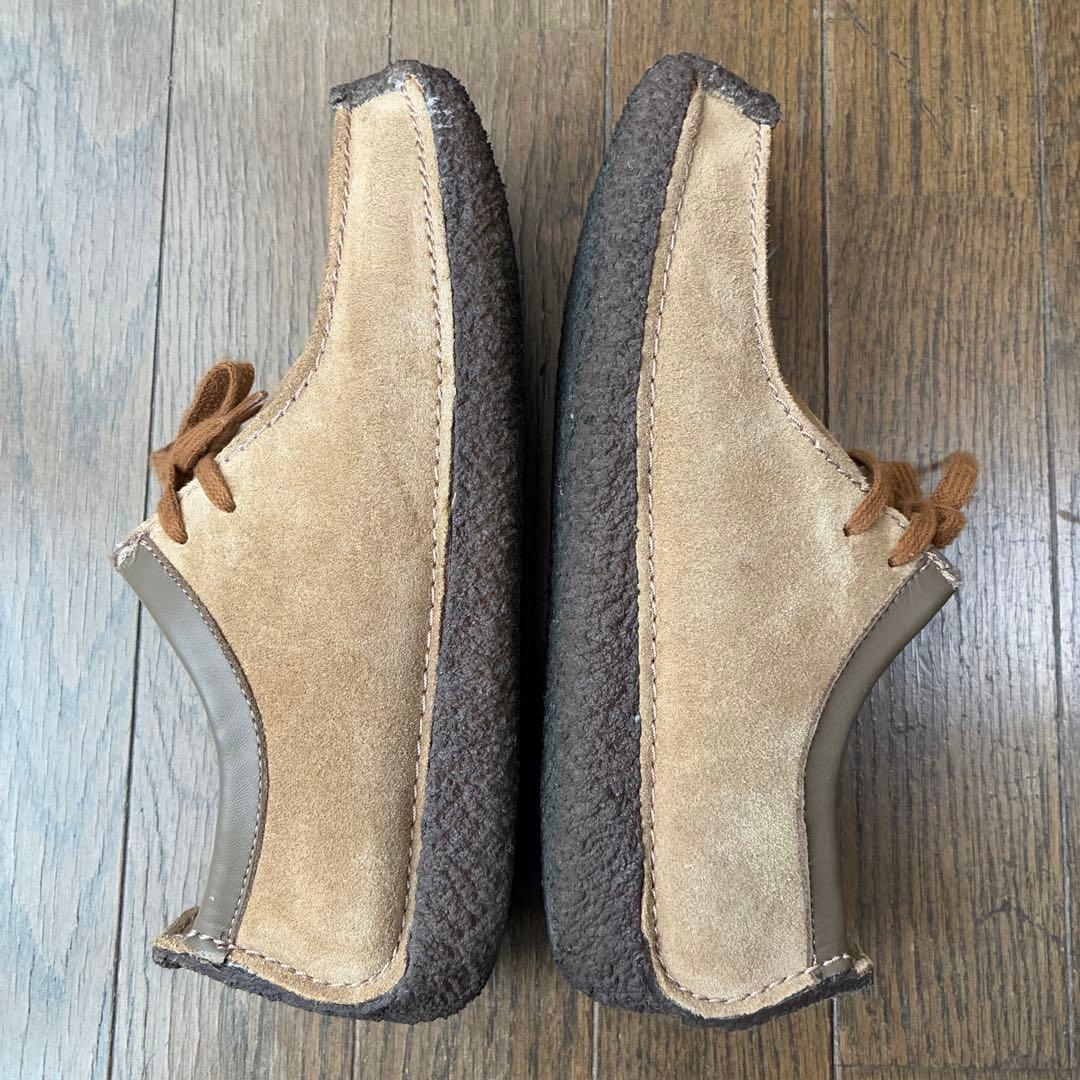 Clarks クラークス26cm ナタリー 本革 ベージュ チャーム付き 美品