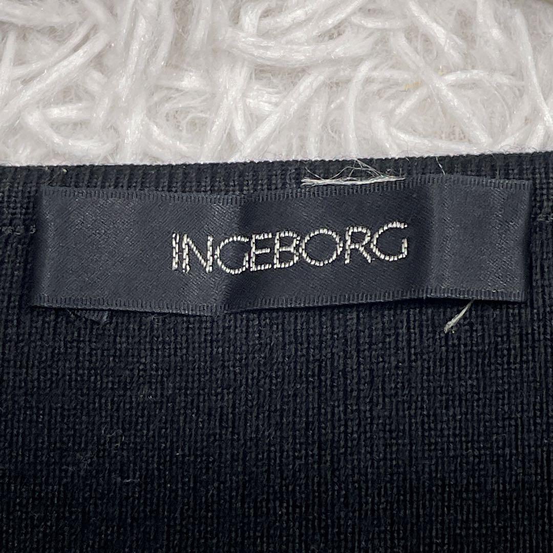 INGEBORG ピンクハウス　金ボタン　ノーカラー　ジャケット　カーディガン