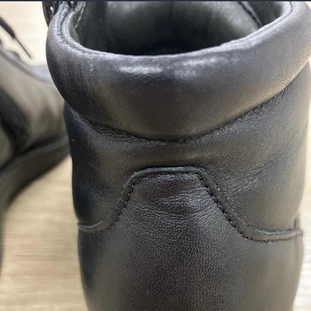 【美品】ストロバー ドイツ製 高級 レザー ショートブーツ 黒 24cm