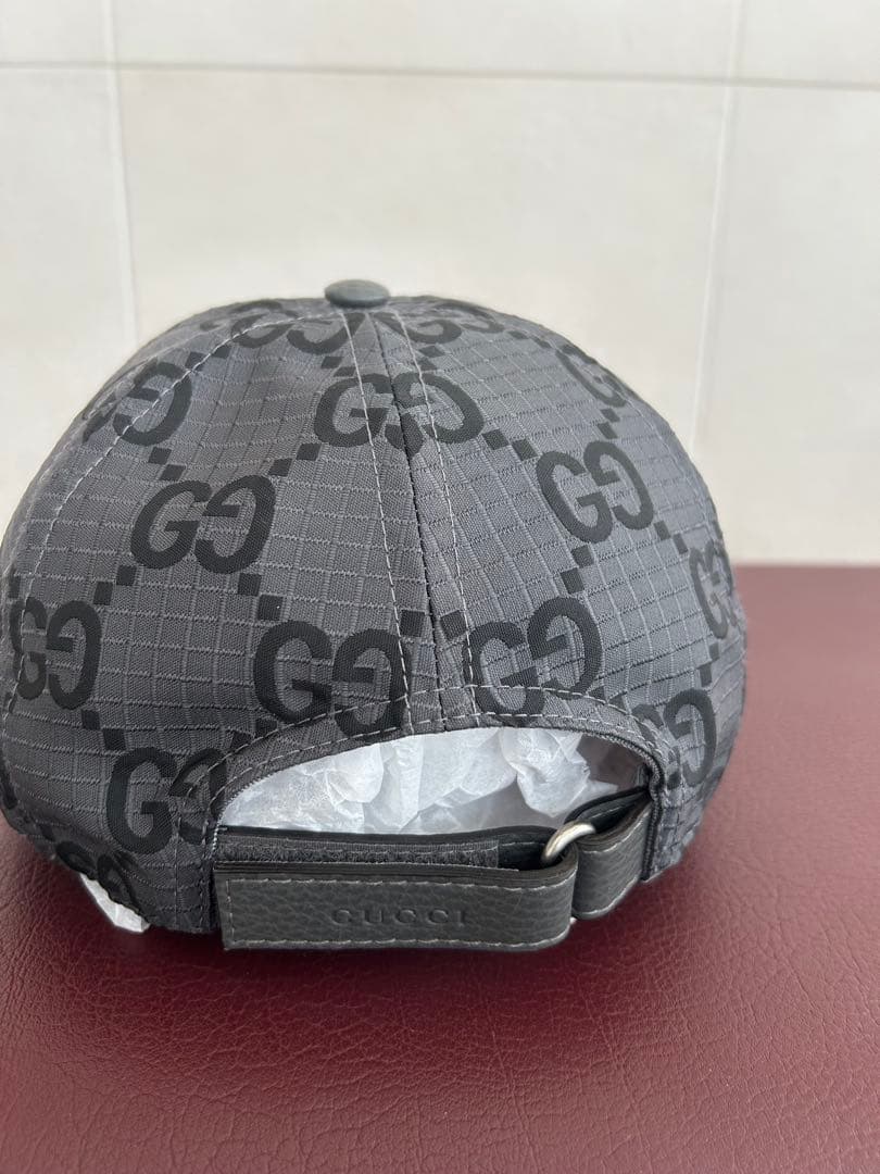 GUCCI GGロゴ グレー ベースボールキャップ XL